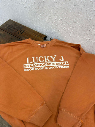 LJ Comfort Colors Sweatshirt-Sweatshirts-The Dugout-Lucky J Boots & More, Women's, Men's, & Kids Western Store Located in Carthage, MO