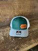 Dark Green/White/Heather Grey Side Patch