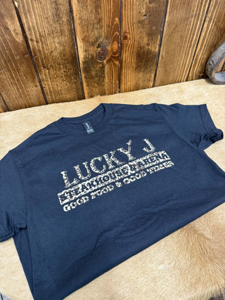 LJ Specialty T-Shirts-Short Sleeves-Embassy-Lucky J Boots & More, Women's, Men's, & Kids Western Store Located in Carthage, MO