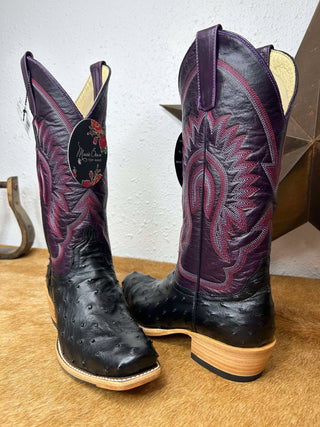 Macie Bean Black Full Quill Ostrich Boot-Women's Boots-Macie Bean-Lucky J Boots & More, Women's, Men's, & Kids Western Store Located in Carthage, MO
