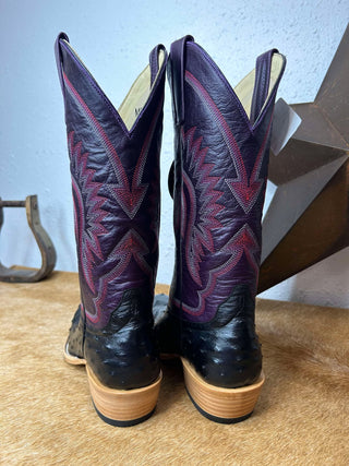 Macie Bean Black Full Quill Ostrich Boot-Women's Boots-Macie Bean-Lucky J Boots & More, Women's, Men's, & Kids Western Store Located in Carthage, MO