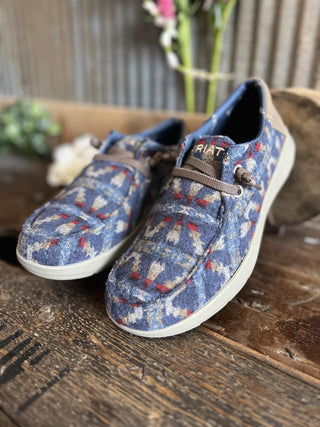 Men's Ariat Hilo Sneakers in Wooly Blue Aztec *FINAL SALE*-Men's Casual Shoes-Ariat-Lucky J Boots & More, Women's, Men's, & Kids Western Store Located in Carthage, MO