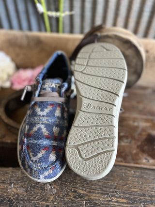 Men's Ariat Hilo Sneakers in Wooly Blue Aztec *FINAL SALE*-Men's Casual Shoes-Ariat-Lucky J Boots & More, Women's, Men's, & Kids Western Store Located in Carthage, MO