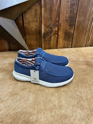 Men's Ariat Navy Mesh Hilo Shoes-Men's Casual Shoes-Ariat-Lucky J Boots & More, Women's, Men's, & Kids Western Store Located in Carthage, MO