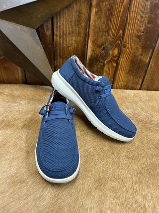 Men's Ariat Navy Mesh Hilo Shoes-Men's Casual Shoes-Ariat-Lucky J Boots & More, Women's, Men's, & Kids Western Store Located in Carthage, MO
