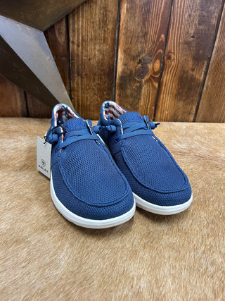 Men's Ariat Navy Mesh Hilo Shoes-Men's Casual Shoes-Ariat-Lucky J Boots & More, Women's, Men's, & Kids Western Store Located in Carthage, MO