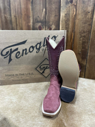 Men's Fenoglio Burgundy Roughout Boot-Men's Boots-Fenoglio Boots-Lucky J Boots & More, Women's, Men's, & Kids Western Store Located in Carthage, MO