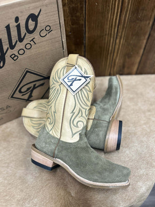 Men's Fenoglio Olive Roughout Boot-Men's Boots-Fenoglio Boots-Lucky J Boots & More, Women's, Men's, & Kids Western Store Located in Carthage, MO