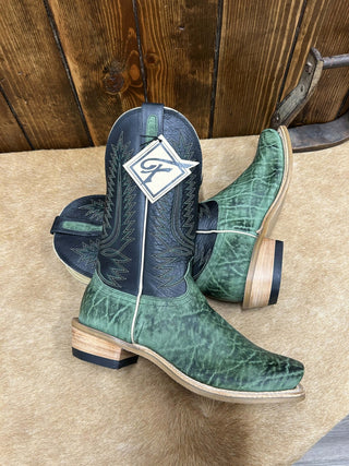Men's Fenoglio Olive Suede Elephant Boot-Men's Boots-Fenoglio Boots-Lucky J Boots & More, Women's, Men's, & Kids Western Store Located in Carthage, MO