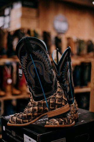 Men's Horse Power Beige Toas Big Bass Boot-Men's Boots-Horse Power-Lucky J Boots & More, Women's, Men's, & Kids Western Store Located in Carthage, MO