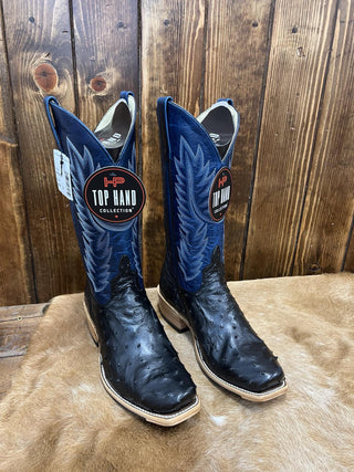 Men's Horse Power Black Full Quill Ostrich Boot-Men's Boots-Horse Power-Lucky J Boots & More, Women's, Men's, & Kids Western Store Located in Carthage, MO