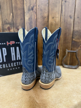 Men's Horse Power Black Grey Caiman Tail Boot-Men's Boots-Horse Power-Lucky J Boots & More, Women's, Men's, & Kids Western Store Located in Carthage, MO
