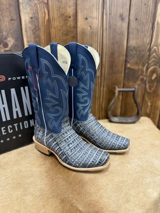 Men's Horse Power Black Grey Caiman Tail Boot-Men's Boots-Horse Power-Lucky J Boots & More, Women's, Men's, & Kids Western Store Located in Carthage, MO