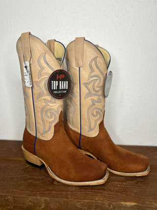 Men's Horse Power Brandy Reversed Smooth Quill Boot-Men's Boots-Horse Power-Lucky J Boots & More, Women's, Men's, & Kids Western Store Located in Carthage, MO