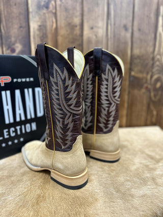 Men's Horse Power Tan Crazy Roughout Square Toe Boot-Men's Boots-Horse Power-Lucky J Boots & More, Women's, Men's, & Kids Western Store Located in Carthage, MO