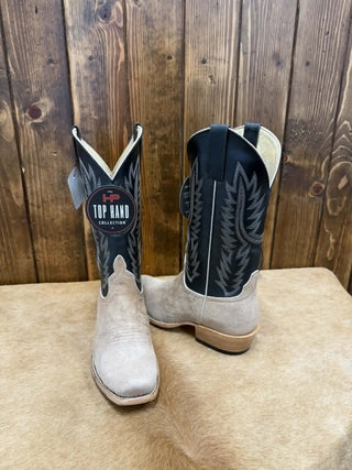 Men's Horse Power Tan Vintage Reversed Smooth Quill Boot-Men's Boots-Horse Power-Lucky J Boots & More, Women's, Men's, & Kids Western Store Located in Carthage, MO