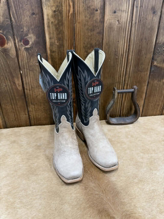 Men's Horse Power Tan Vintage Reversed Smooth Quill Boot-Men's Boots-Horse Power-Lucky J Boots & More, Women's, Men's, & Kids Western Store Located in Carthage, MO