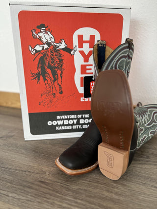 Men's Hyer Codell Chocolate Mule Cowhide Boot-Men's Boots-HYER Boots-Lucky J Boots & More, Women's, Men's, & Kids Western Store Located in Carthage, MO