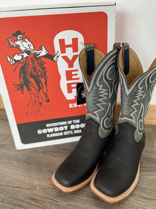 Men's Hyer Codell Chocolate Mule Cowhide Boot-Men's Boots-HYER Boots-Lucky J Boots & More, Women's, Men's, & Kids Western Store Located in Carthage, MO