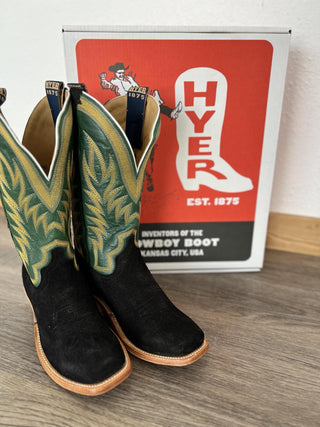 Men's Hyer Culver Black Roughout Boot-Men's Boots-HYER Boots-Lucky J Boots & More, Women's, Men's, & Kids Western Store Located in Carthage, MO