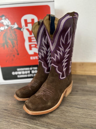Men's Hyer Culver Brown Roughout Boot-Men's Boots-HYER Boots-Lucky J Boots & More, Women's, Men's, & Kids Western Store Located in Carthage, MO