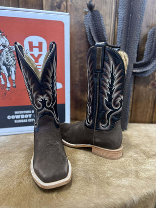 Men's Hyer Kincaid Chestnut Napped Roughout Boot-Men's Boots-HYER Boots-Lucky J Boots & More, Women's, Men's, & Kids Western Store Located in Carthage, MO