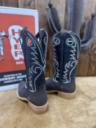 Men's Hyer McCune Charcoal Roughout Boot-Men's Boots-HYER Boots-Lucky J Boots & More, Women's, Men's, & Kids Western Store Located in Carthage, MO