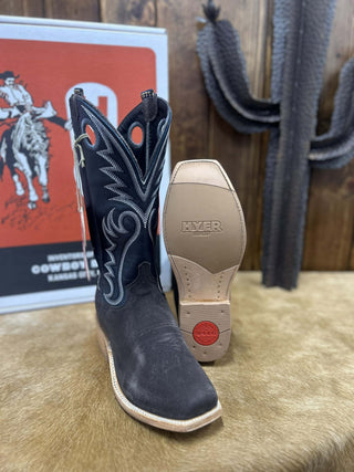 Men's Hyer McCune Charcoal Roughout Boot-Men's Boots-HYER Boots-Lucky J Boots & More, Women's, Men's, & Kids Western Store Located in Carthage, MO