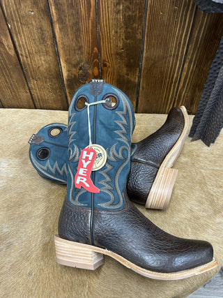 Men's Hyer McCune Matte Chocolate Bison Boot-Men's Boots-HYER Boots-Lucky J Boots & More, Women's, Men's, & Kids Western Store Located in Carthage, MO