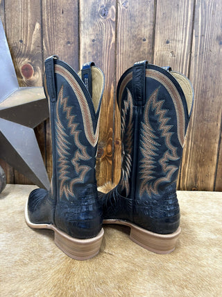 Men's Hyer Pratt Black Caiman Boot-Men's Boots-HYER Boots-Lucky J Boots & More, Women's, Men's, & Kids Western Store Located in Carthage, MO