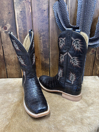 Men's Hyer Russell Brown Caiman Boot-Men's Boots-HYER Boots-Lucky J Boots & More, Women's, Men's, & Kids Western Store Located in Carthage, MO