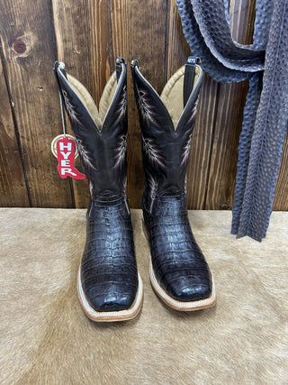 Men's Hyer Russell Brown Caiman Boot-Men's Boots-HYER Boots-Lucky J Boots & More, Women's, Men's, & Kids Western Store Located in Carthage, MO