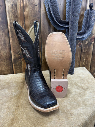Men's Hyer Russell Brown Caiman Boot-Men's Boots-HYER Boots-Lucky J Boots & More, Women's, Men's, & Kids Western Store Located in Carthage, MO