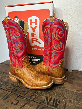Men's Hyer Sawyer Tan Shrunken Shoulder Boot-Men's Boots-HYER Boots-Lucky J Boots & More, Women's, Men's, & Kids Western Store Located in Carthage, MO