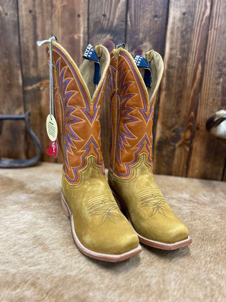buleria フラメンコシューズ ブラウン/イエロー 38 Men's Hyer Spearville Bronze Roughout Boot – Lucky J Boots & More