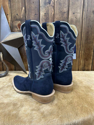 Men's R. Watson Dark Blue Roughout Boot-Men's Boots-R. Watson-Lucky J Boots & More, Women's, Men's, & Kids Western Store Located in Carthage, MO