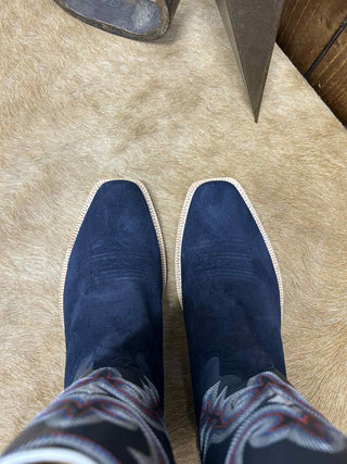 Men's R. Watson Dark Blue Roughout Boot-Men's Boots-R. Watson-Lucky J Boots & More, Women's, Men's, & Kids Western Store Located in Carthage, MO