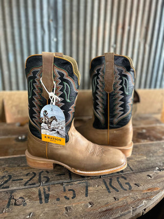 Men's R. Watson Dune Tan Cowhide Boot-Men's Boots-R. Watson-Lucky J Boots & More, Women's, Men's, & Kids Western Store Located in Carthage, MO