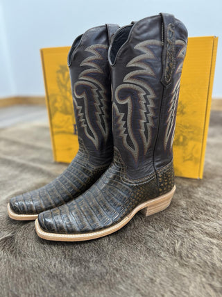 Men's R. Watson Golden Chocolate Caiman Belly Boot-Men's Boots-R. Watson-Lucky J Boots & More, Women's, Men's, & Kids Western Store Located in Carthage, MO