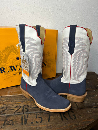 Men's R. Watson Midnight Blue Roughout Boot-Men's Boots-R. Watson-Lucky J Boots & More, Women's, Men's, & Kids Western Store Located in Carthage, MO