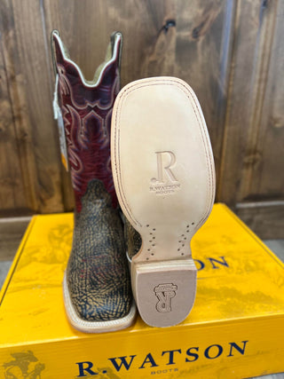 Men's R. Watson Mocha Shrunken Shoulder Boot-Men's Boots-R. Watson-Lucky J Boots & More, Women's, Men's, & Kids Western Store Located in Carthage, MO