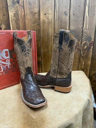 Men's Rios of Mercedes Nicotine Full Quill Ostrich Boot - Lucky J Boots & More