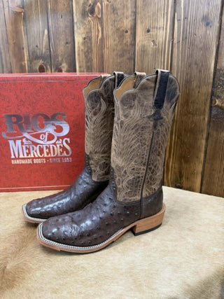 Men's Rios of Mercedes Nicotine Full Quill Ostrich Boot - Lucky J Boots & More