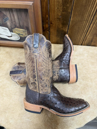 Men's Rios of Mercedes Nicotine Full Quill Ostrich Boot - Lucky J Boots & More