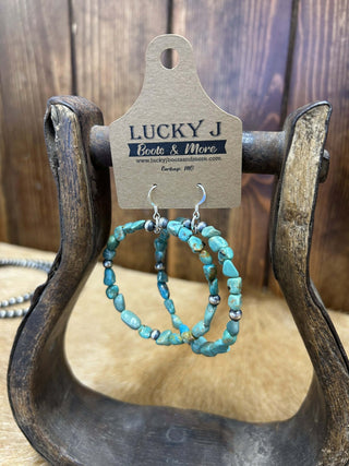 Nina Earrings-Earrings-LJ Turquoise-Lucky J Boots & More, Women's, Men's, & Kids Western Store Located in Carthage, MO