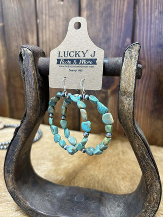 Nina Earrings-Earrings-LJ Turquoise-Lucky J Boots & More, Women's, Men's, & Kids Western Store Located in Carthage, MO