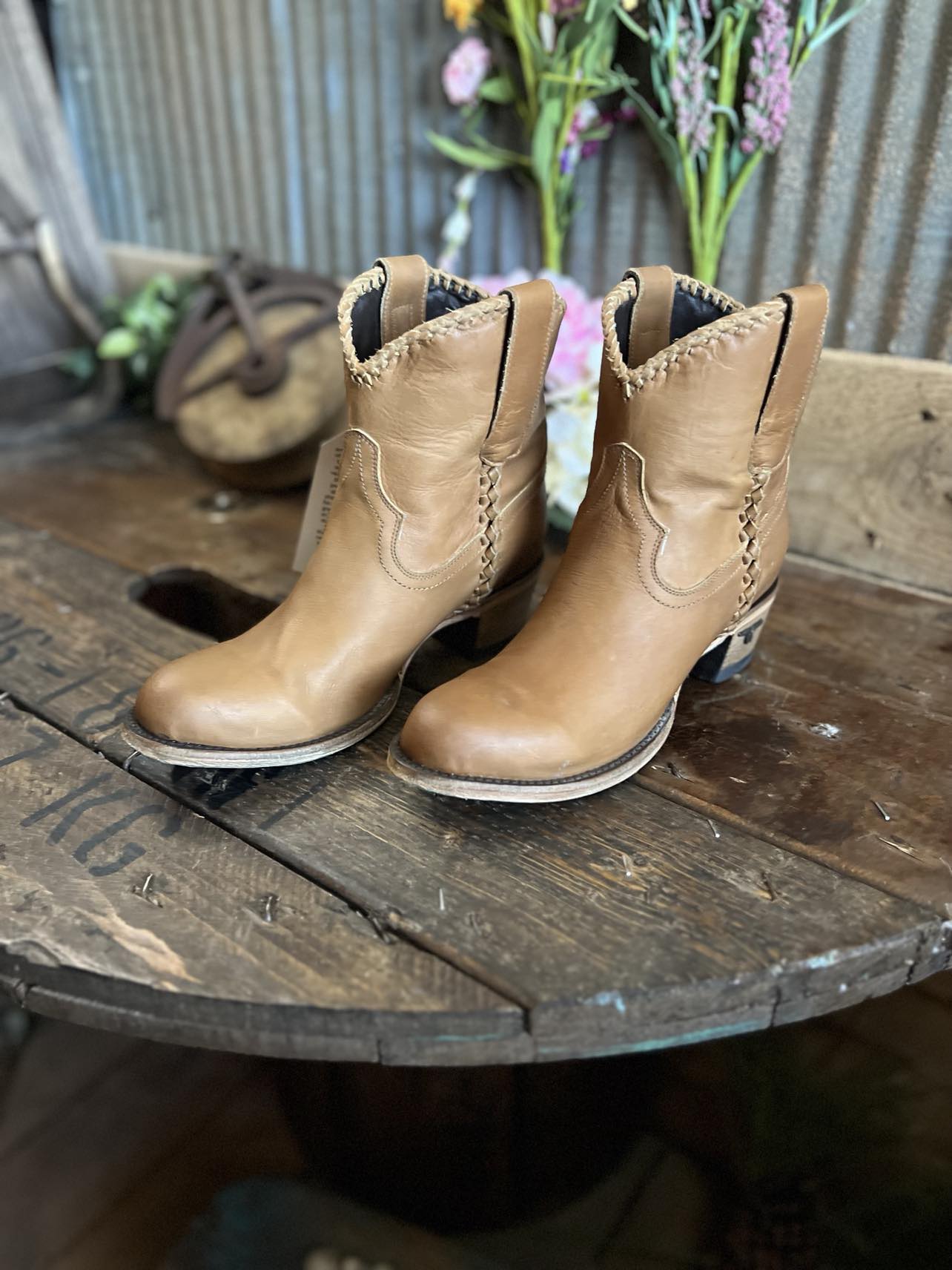 Lane Boots Plain Jane Saddle Bootie-Women's Boots-Lane Boots-Lucky J Boots & More, Women's, Men's, & Kids Western Store Located in Carthage, MO