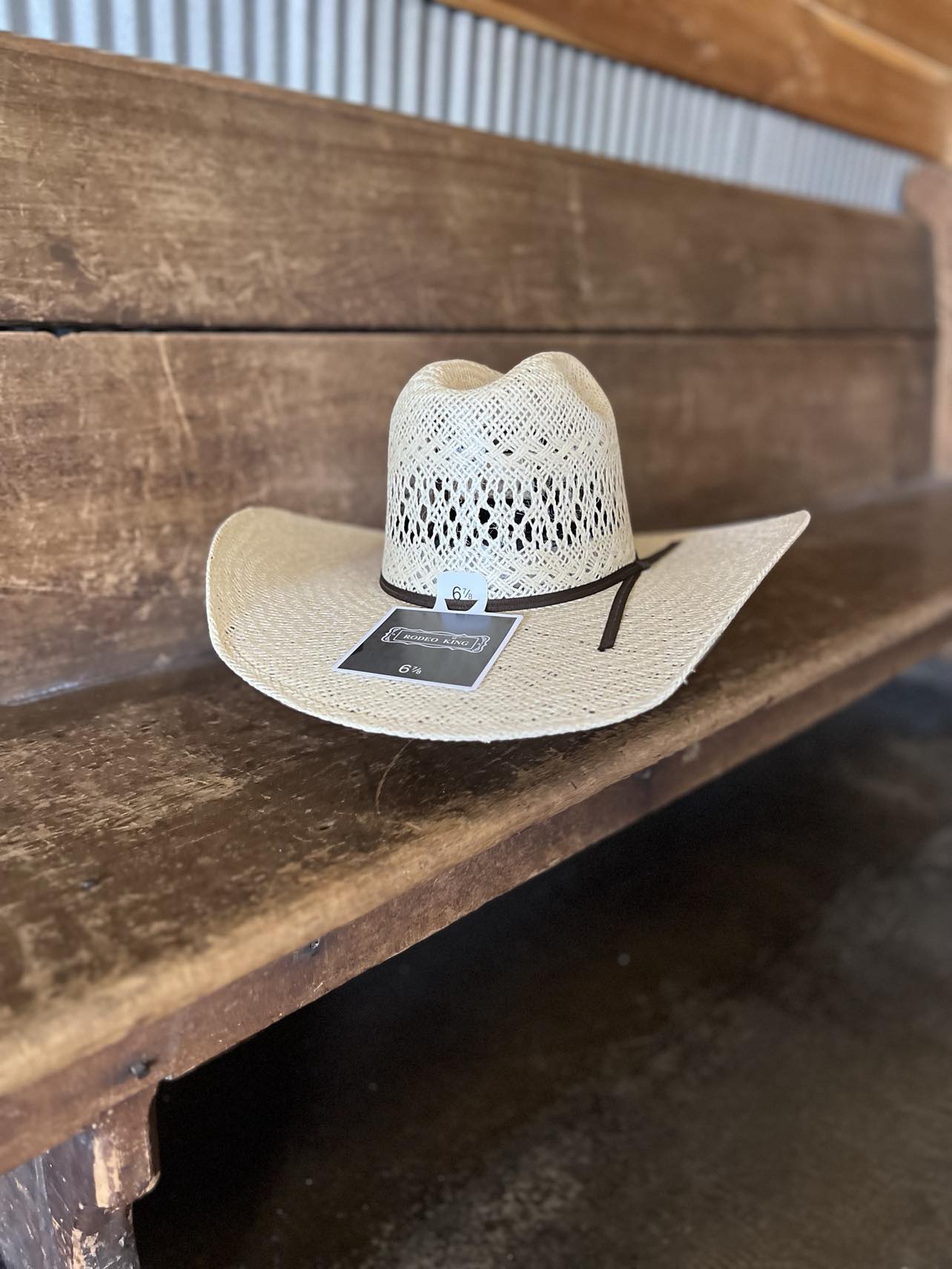 Rodeo King Straw Hat Quenten Jute 4 1/4