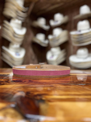 R Watson Pink Suede Belt-Belts-R. Watson-Lucky J Boots & More, Women's, Men's, & Kids Western Store Located in Carthage, MO