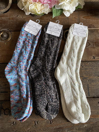Ragg Cable Crew Socks-Socks-World's Softest Socks-Lucky J Boots & More, Women's, Men's, & Kids Western Store Located in Carthage, MO